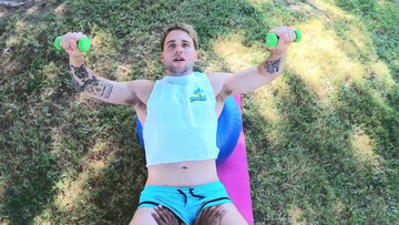 Blonde lover gives his black partner the most intense blowjob