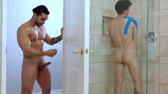 Steamy men crave each other's dick in a sensual shower scene