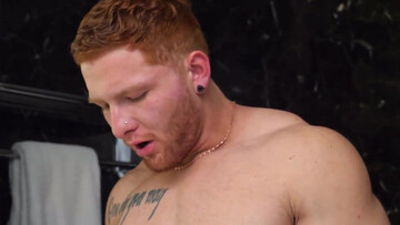 Twink sucks stepdad's endless dick at the shower in flawless POV