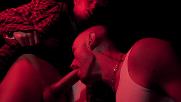 Bald dude enjoys midnight anal pleasures with a random male