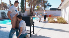 Twink feels energized with such a big dick fully down the butt hole