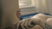 Inked and muscular dude fucks slutty twink with curly hair