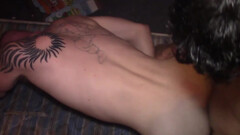 Dashing amateur boys swap dicks between their asses in loud orgy