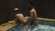 Fine black boys make out by the pool in addictive anal kinks