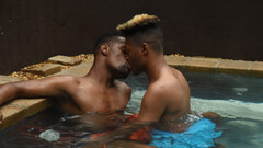 Fine black boys make out by the pool in addictive anal kinks