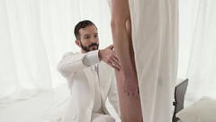 Dashing lover moans for more while his ass gets drilled in perfect positions