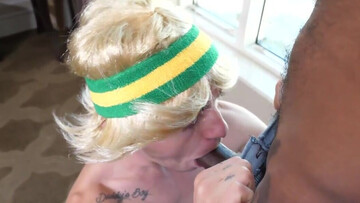 Black DILF and his younger partner provide steamy gay porn in roleplay kinks