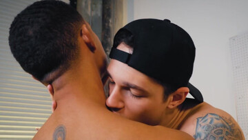 Horny lovers hook up at the garage and share everything on camera