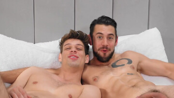 Perfect blokes share appealing moments of gay sex and sloppy blowjob
