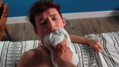 Muscular lover grants naked twink endless cock in his greedy ass