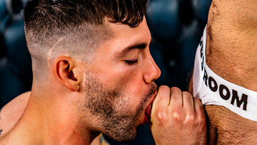 Hairy DILF moans for more with endless inches already in his ass