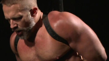 Muscular bear is prepared to endure the most intense anal punishments