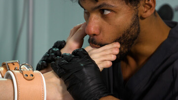 Doctor is into interracial foot worship and fellatio