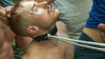 Submissive hunk endures merciless cocks in each of his holes