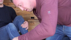 Submissive bound guy Michael DelRay gets to fuck his captor