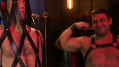 Raw anal domination for a slutty twink in a harness