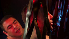 Raw anal domination for a slutty twink in a harness