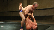 Appealing DILFs work their huge dicks in the same wrestling kinks