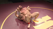 Doggy style in the ring for muscular Dirk Caber and Hugh Hunter