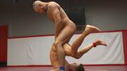 Wrestling match at the gym with two hot gay fuckers