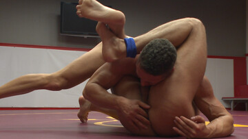 Wrestling match at the gym with two hot gay fuckers