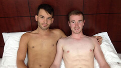 Tanned brunette hottie fucked by a pale guy who gets off