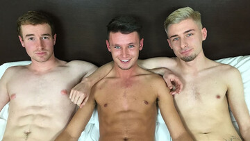 Insolent boys hook up for sex in homemade gay threesome