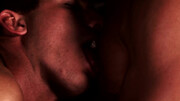 Tanned men combine restless perversions in unique gay kinks