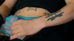 Brunette guy shows off his amateur body and it looks great