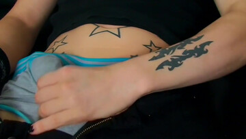Brunette guy shows off his amateur body and it looks great