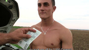 Muscular Czech hunk enjoys good cash to devour this dick on camera