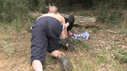 Woods-based banging scene with dudes enjoying ass taste