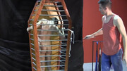 Caged-up hottie is going to reach a few orgasms too