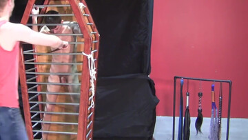 Caged-up hottie is going to reach a few orgasms too