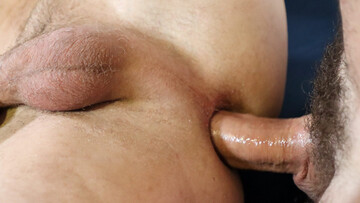 Bald lover sucks cock naked ahead of fucking ass like a bull