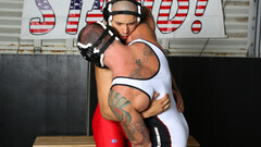 Sexy Sean Duran and Benjamin Bronx wrestle and fuck