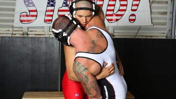 Sexy Sean Duran and Benjamin Bronx wrestle and fuck