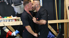 Blowjob from a horny guy leads to doggystyle anal at work