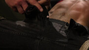 That bottom gets a gag-worthy deep throat from the dom