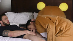 Bear costume butt is so pretty, and his cock looks amazing