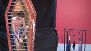 Caged boy lets his horny master play the kinkiest games with him