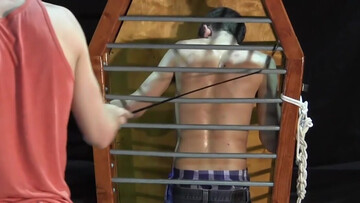 Caged boy lets his horny master play the kinkiest games with him