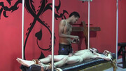 Skinny man and his black master share restless maledom gay scenes