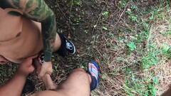 Sensual brunette guy give his boyfriend the best POV blowjob
