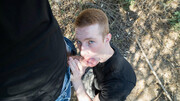 Ginger male grabs cock for a few outdoor POV rounds with it