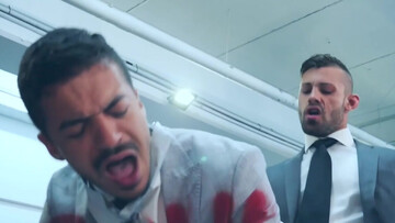 Men in suits try bareback anal together and experience best orgasms