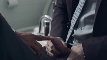 Nude men share the small bathroom for intimate gay fetishes