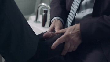 Nude men share the small bathroom for intimate gay fetishes