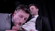 Sexy men share intimate blowjob and anal kinks whilst posing in suits