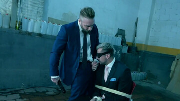 Aroused men in suits fuck hardcore style and share best bareback details